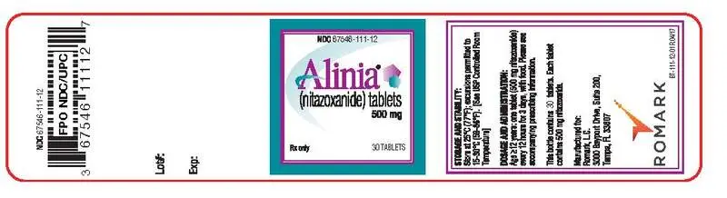 Alinia Tablets - 30 ct Label